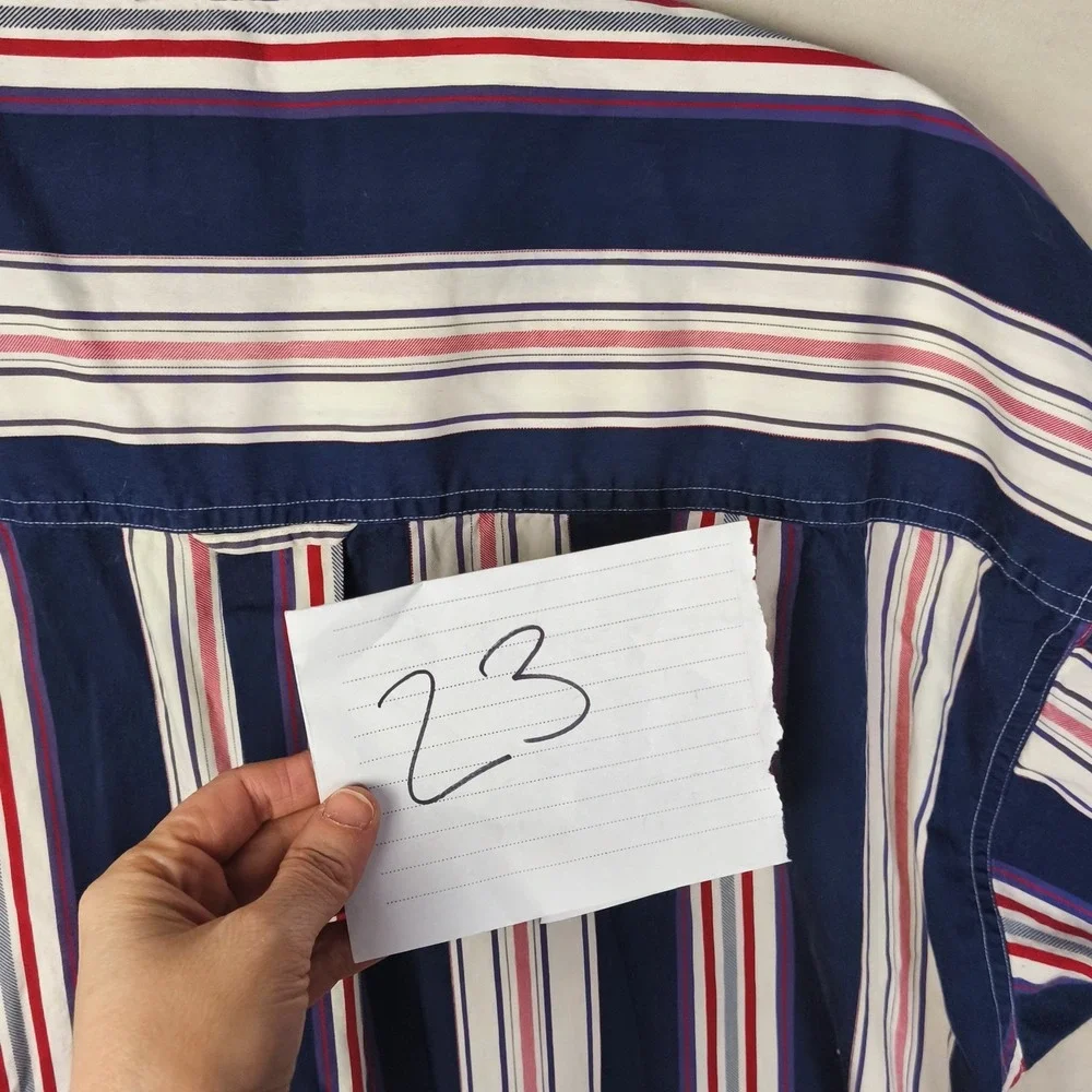 Vintage Chaps Ralph Lauren Men XL MultiColor Button Down Shirt Striped